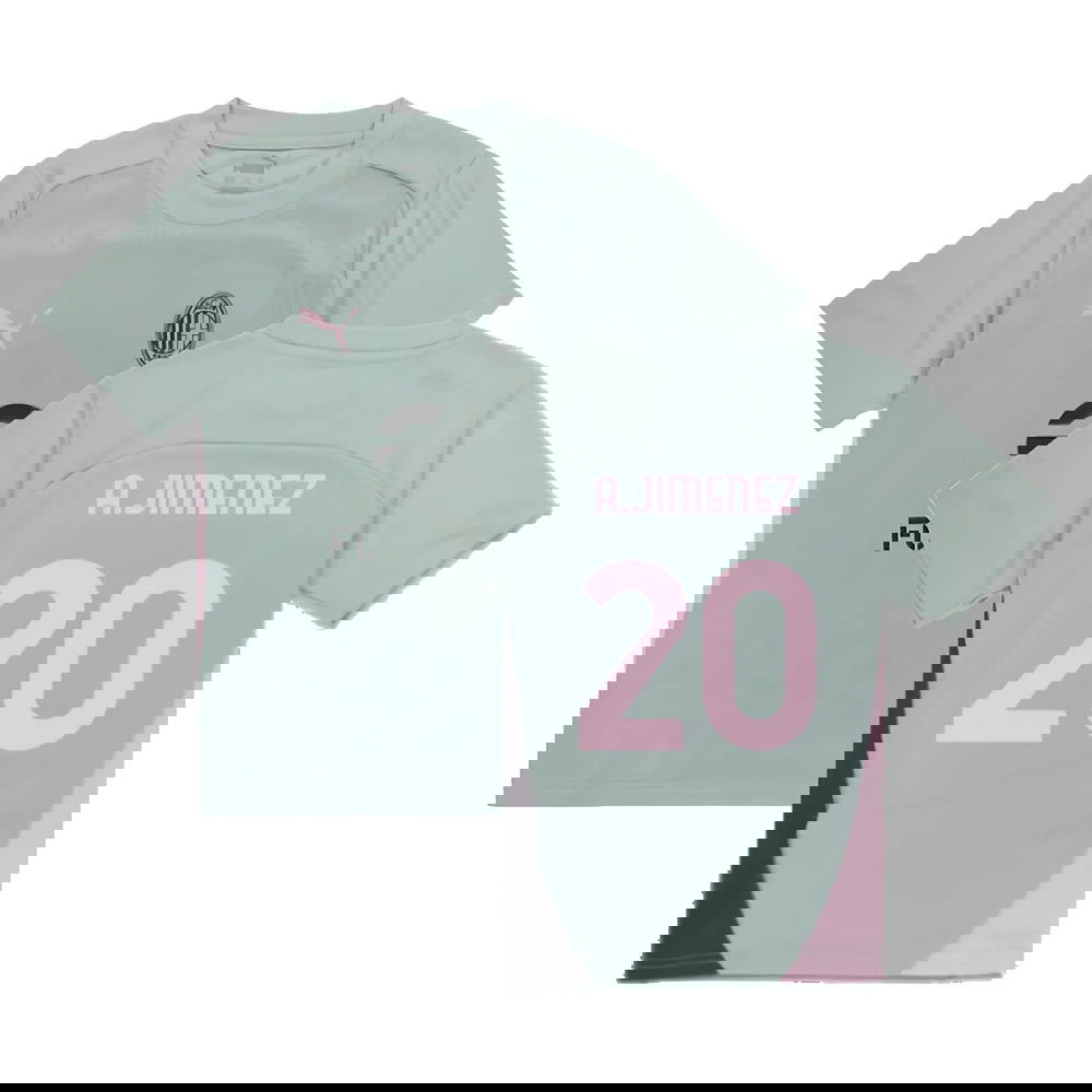 2024-2025 AC Milan Training Shirt (Green Fog) - Kids (A.Jimenez 20)