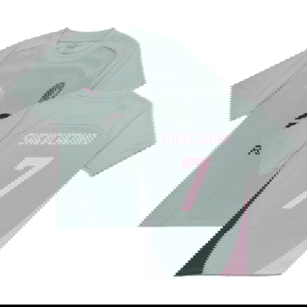 2024-2025 AC Milan Training Shirt (Green Fog) - Kids (Shevchenko 7)