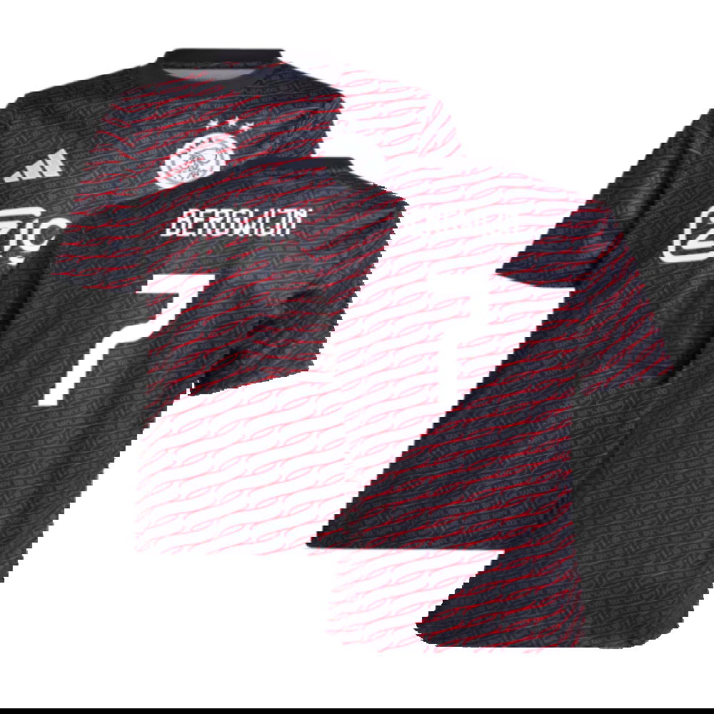 2024-2025 Ajax Pre Match Shirt (Black) - Kids (Bergwijn 7)