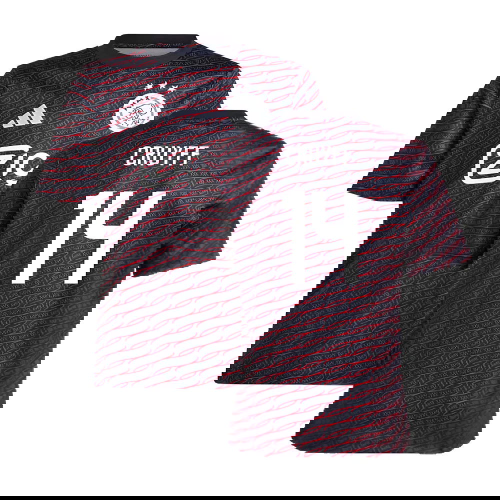 2024-2025 Ajax Pre Match Shirt (Black) - Kids (Cruyff 14)
