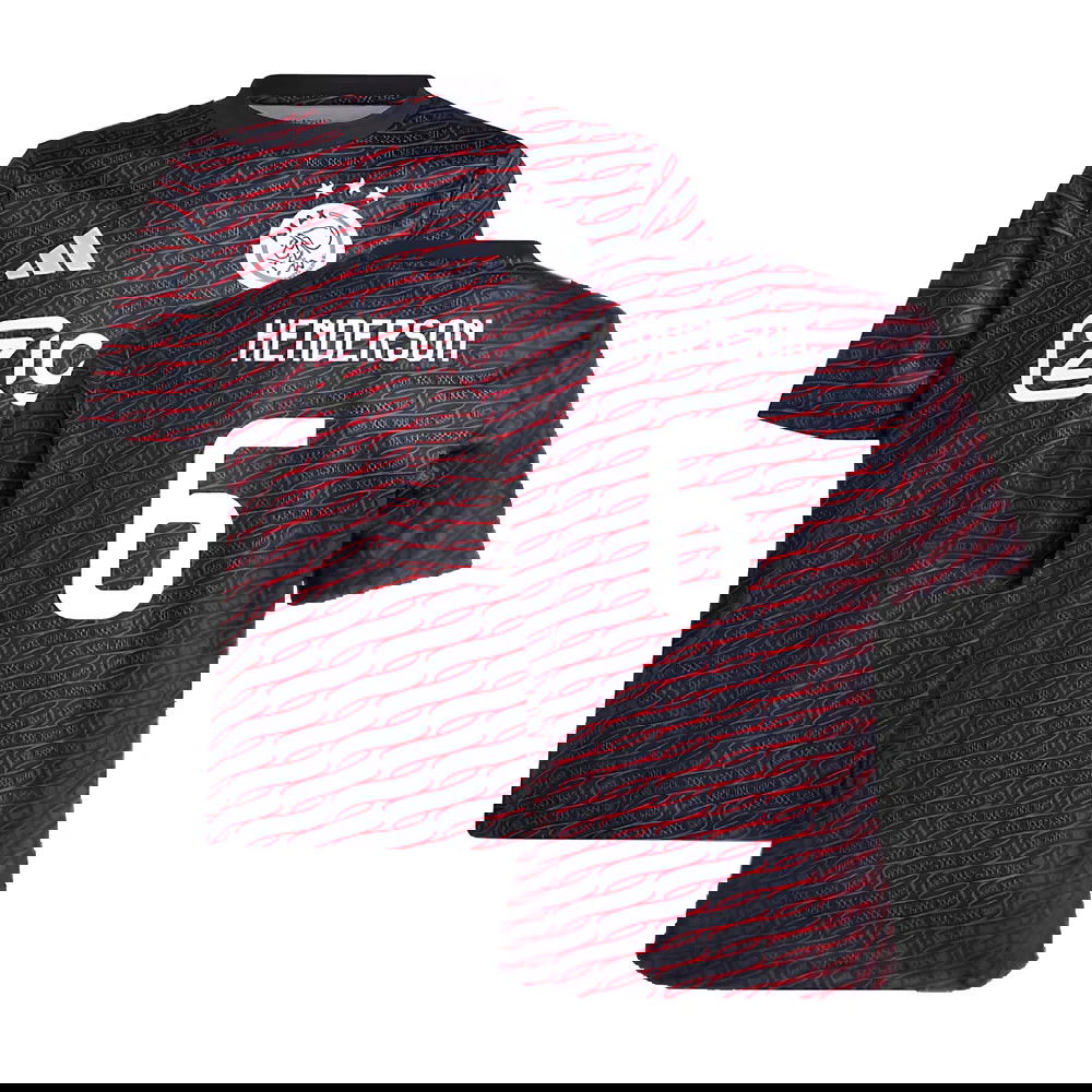2024-2025 Ajax Pre Match Shirt (Black) - Kids (Henderson 6)