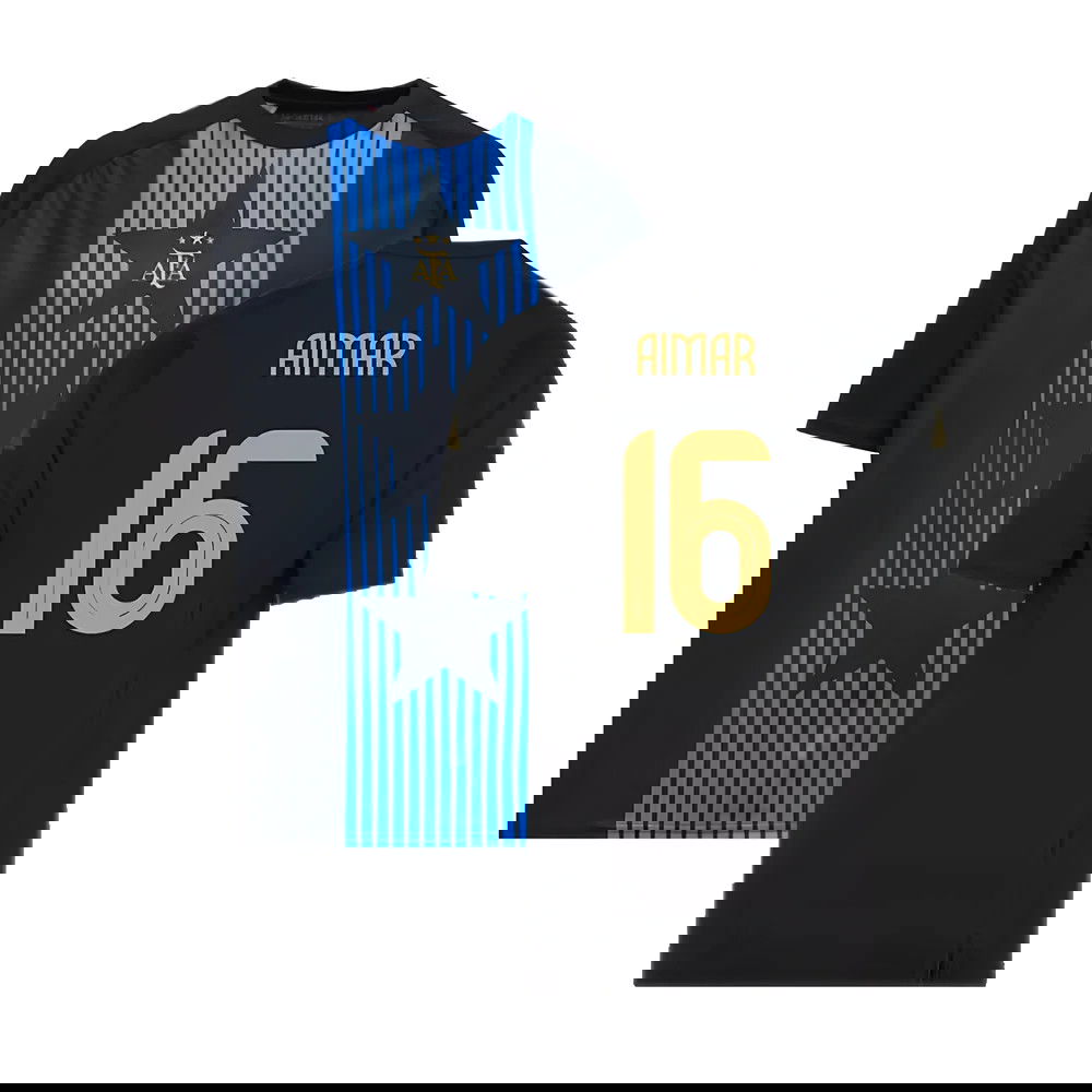 2024-2025 Argentina Pre-Match Shirt (Black) - Kids (AIMAR 16)