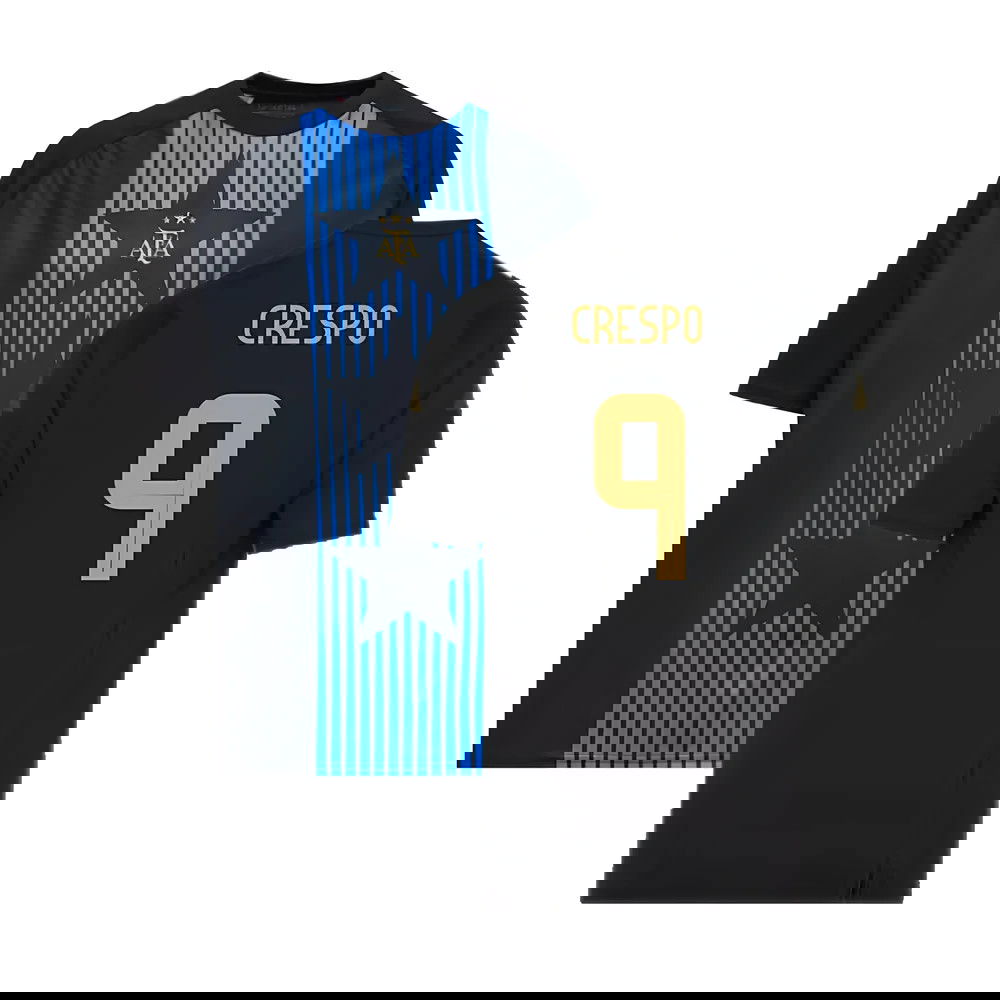 2024-2025 Argentina Pre-Match Shirt (Black) - Kids (CRESPO 9)