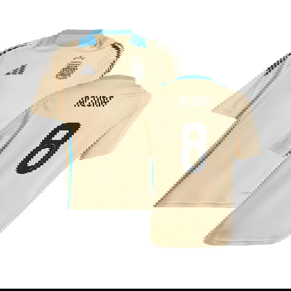 2024-2025 Argentina Training Jersey (Hazy Beige) (ACUNA 8)