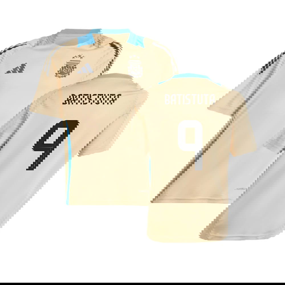 2024-2025 Argentina Training Jersey (Hazy Beige) (BATISTUTA 9)