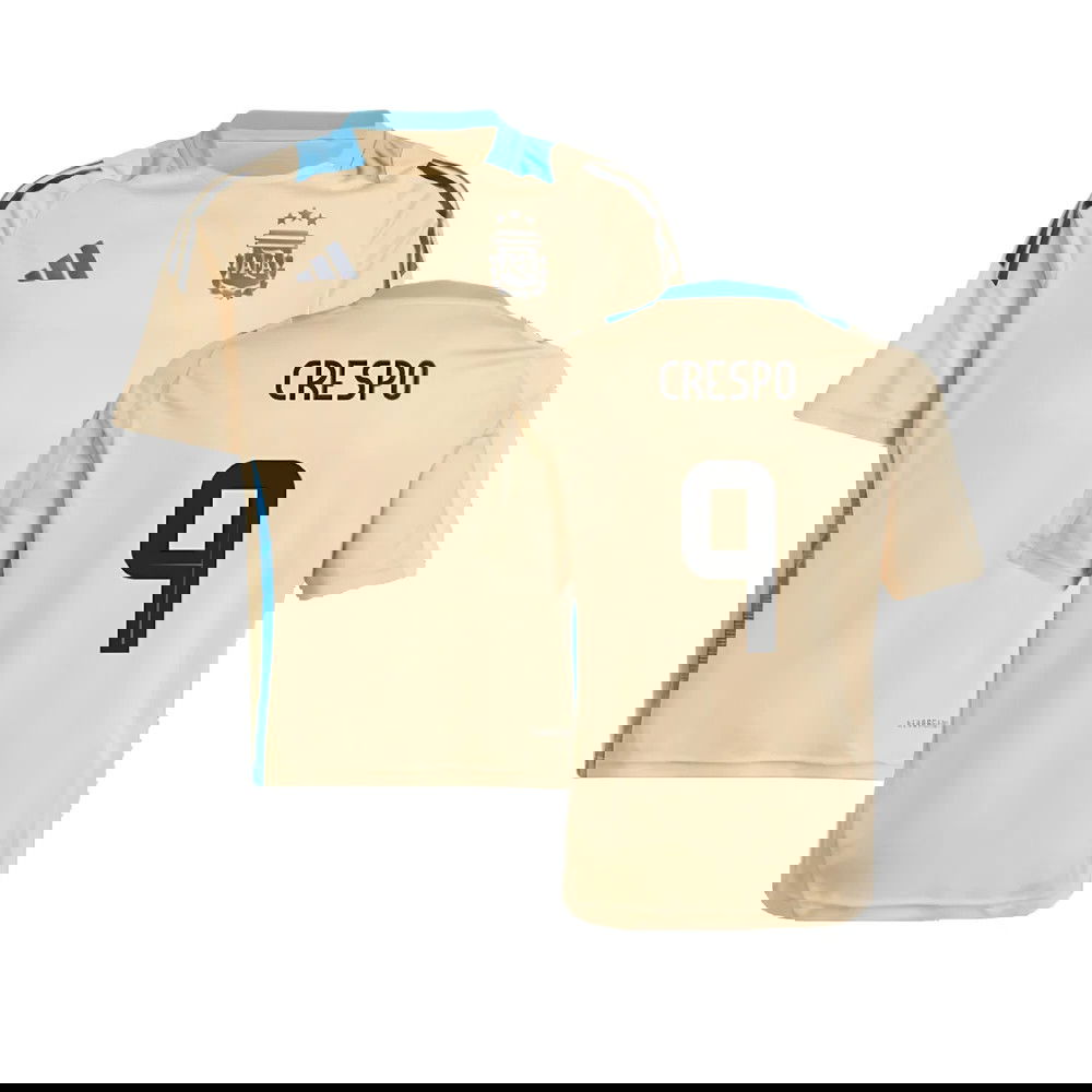 2024-2025 Argentina Training Jersey (Hazy Beige) (CRESPO 9)