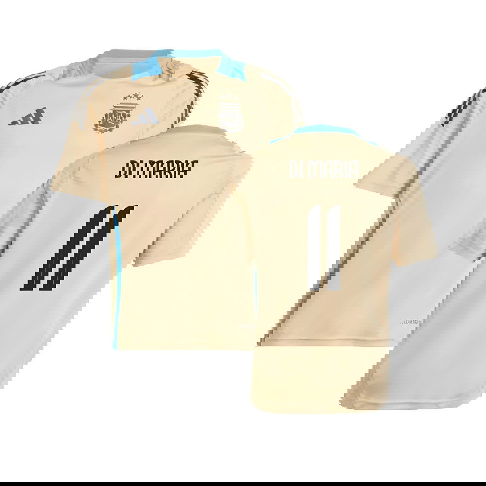 2024-2025 Argentina Training Jersey (Hazy Beige) (DI MARIA 11)
