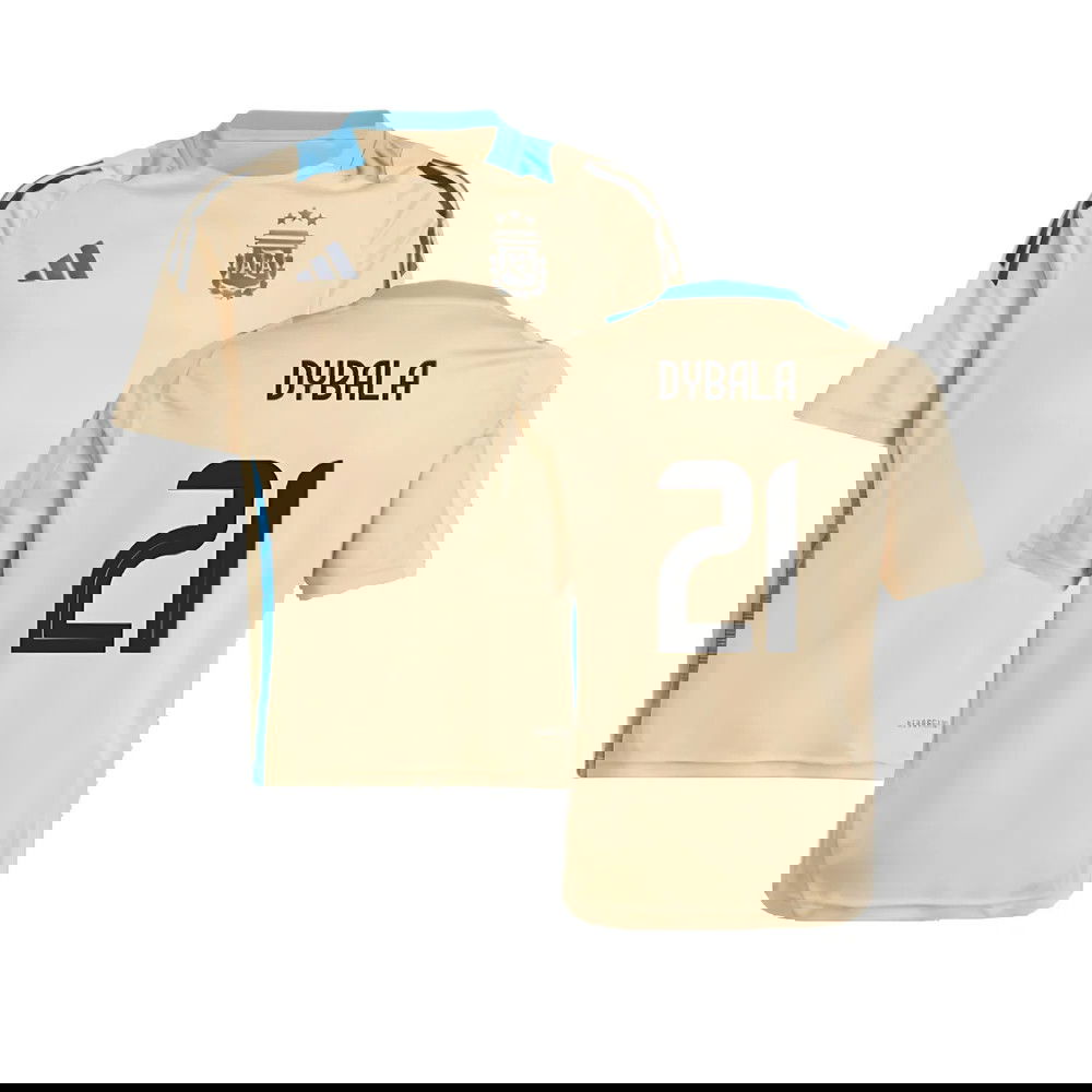2024-2025 Argentina Training Jersey (Hazy Beige) (DYBALA 21)