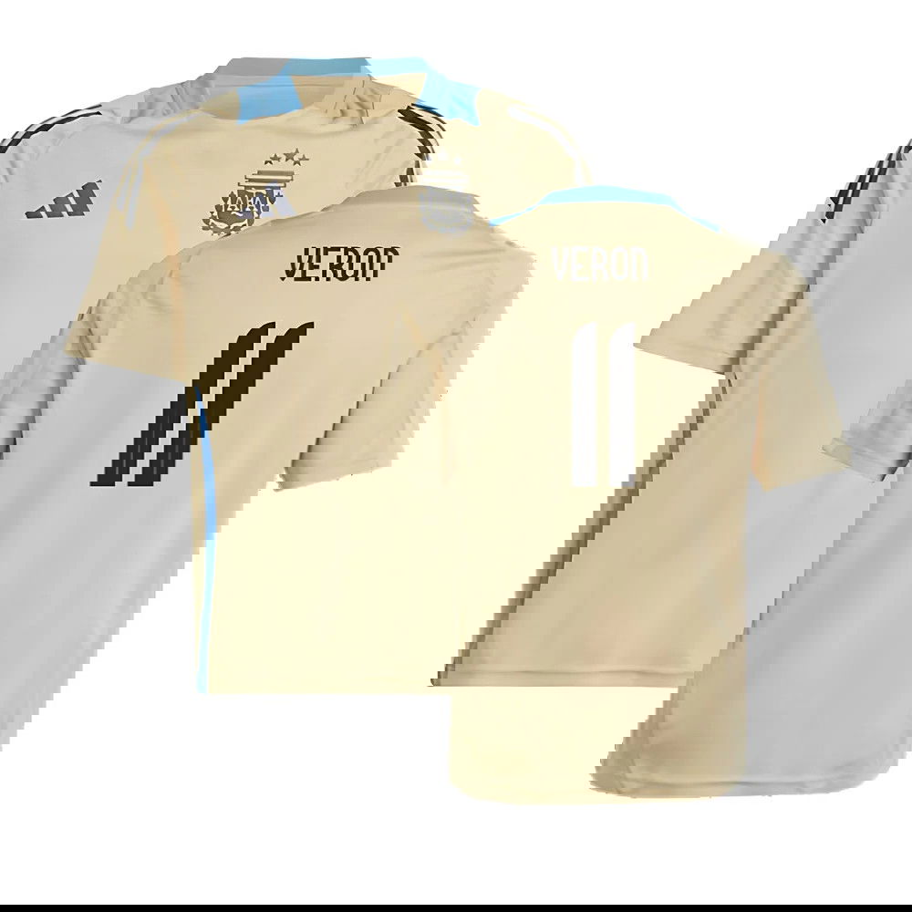 2024-2025 Argentina Training Jersey (Hazy Beige) - Kids (VERON 11)