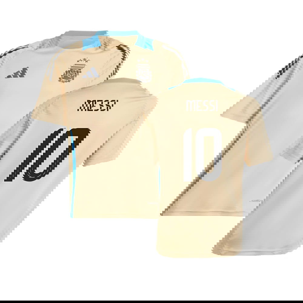 2024-2025 Argentina Training Jersey (Hazy Beige) (MESSI 10)