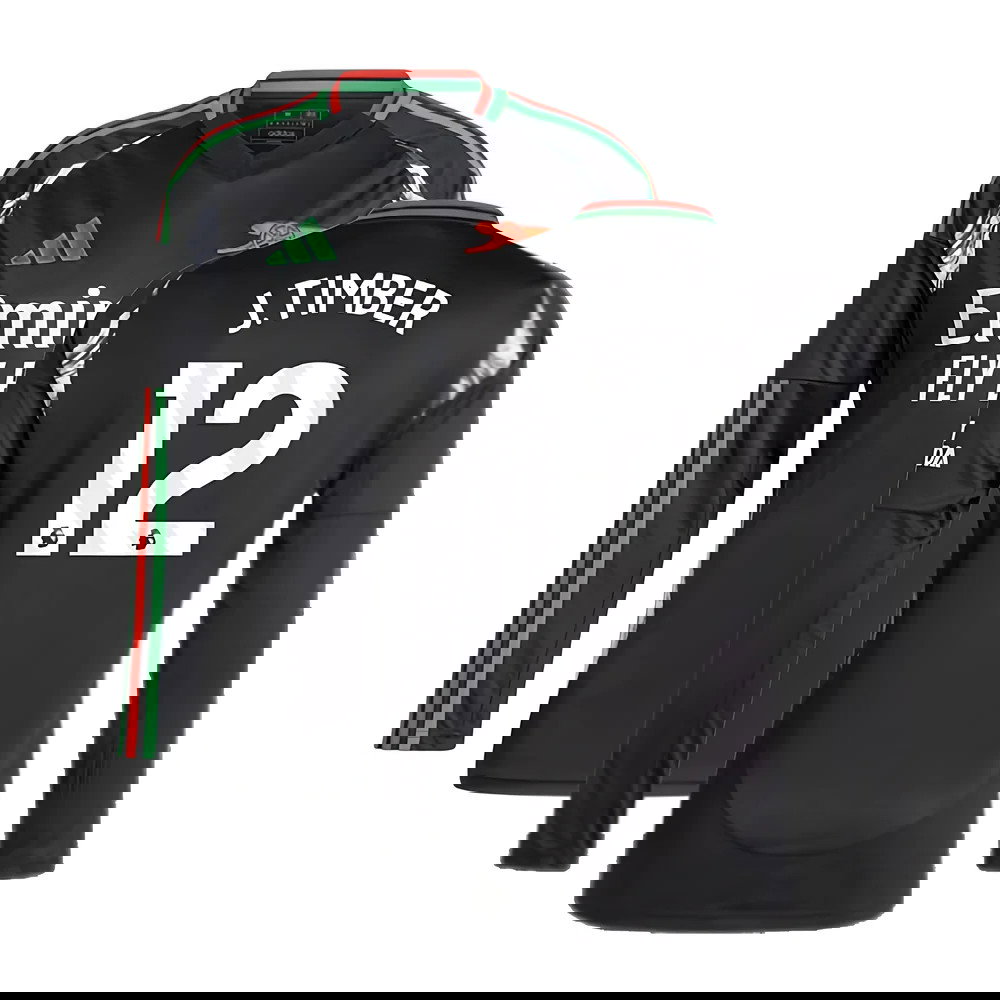 2024-2025 Arsenal Away Long Sleeve Shirt (J.Timber 12)