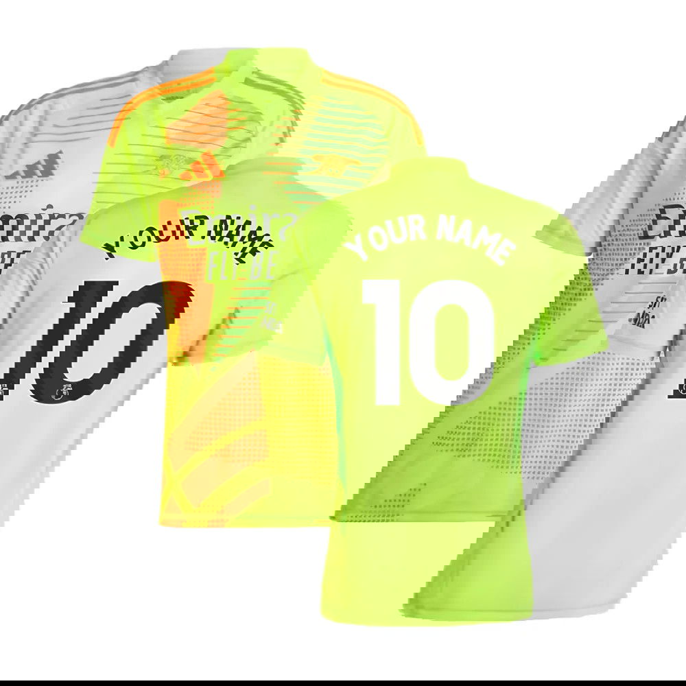 2024-2025 Arsenal Home Goalkeeper Shirt (Yellow) (Your Name)