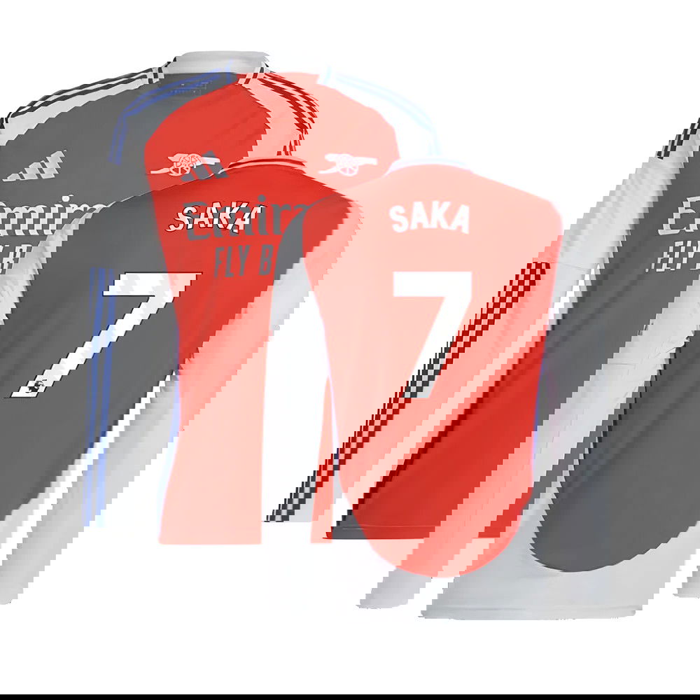 2024-2025 Arsenal Long Sleeve Home Shirt (Saka 7)