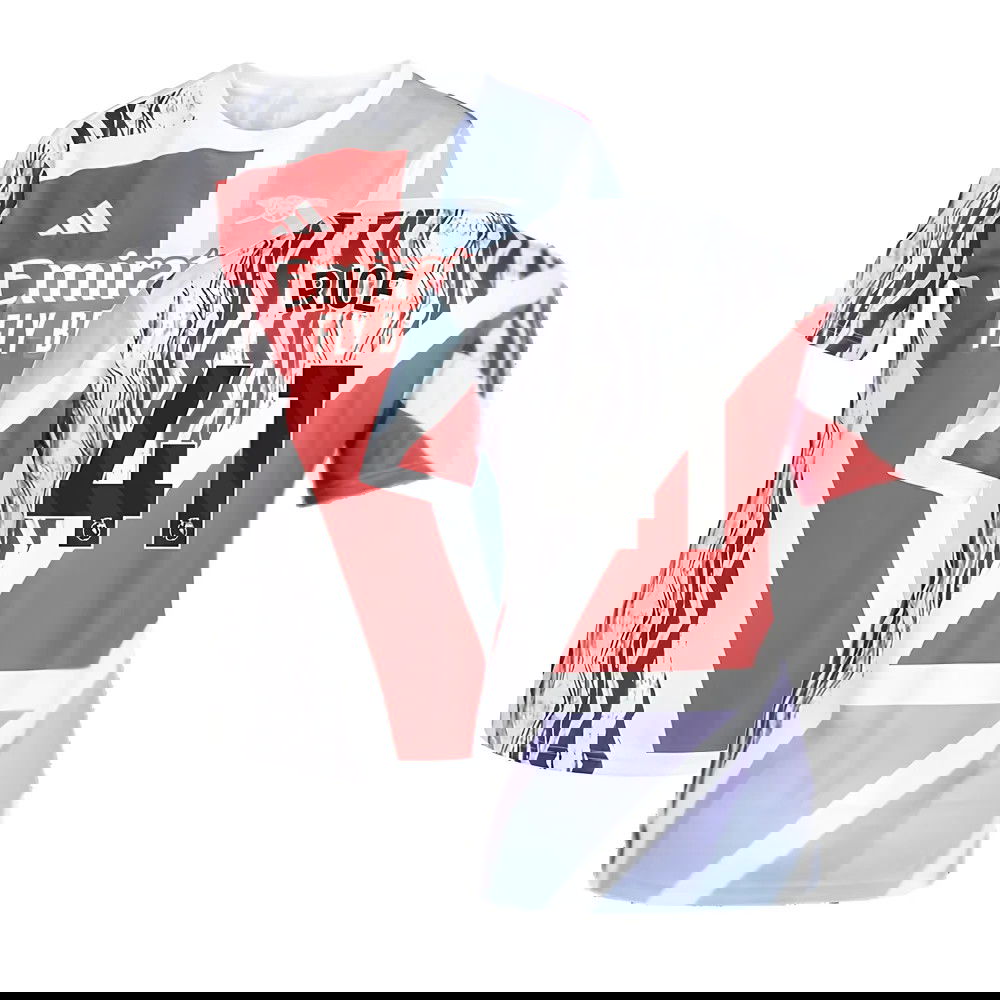 2024-2025 Arsenal Pre-Match Shirt (Scarlet) - Womens (Rice 41)