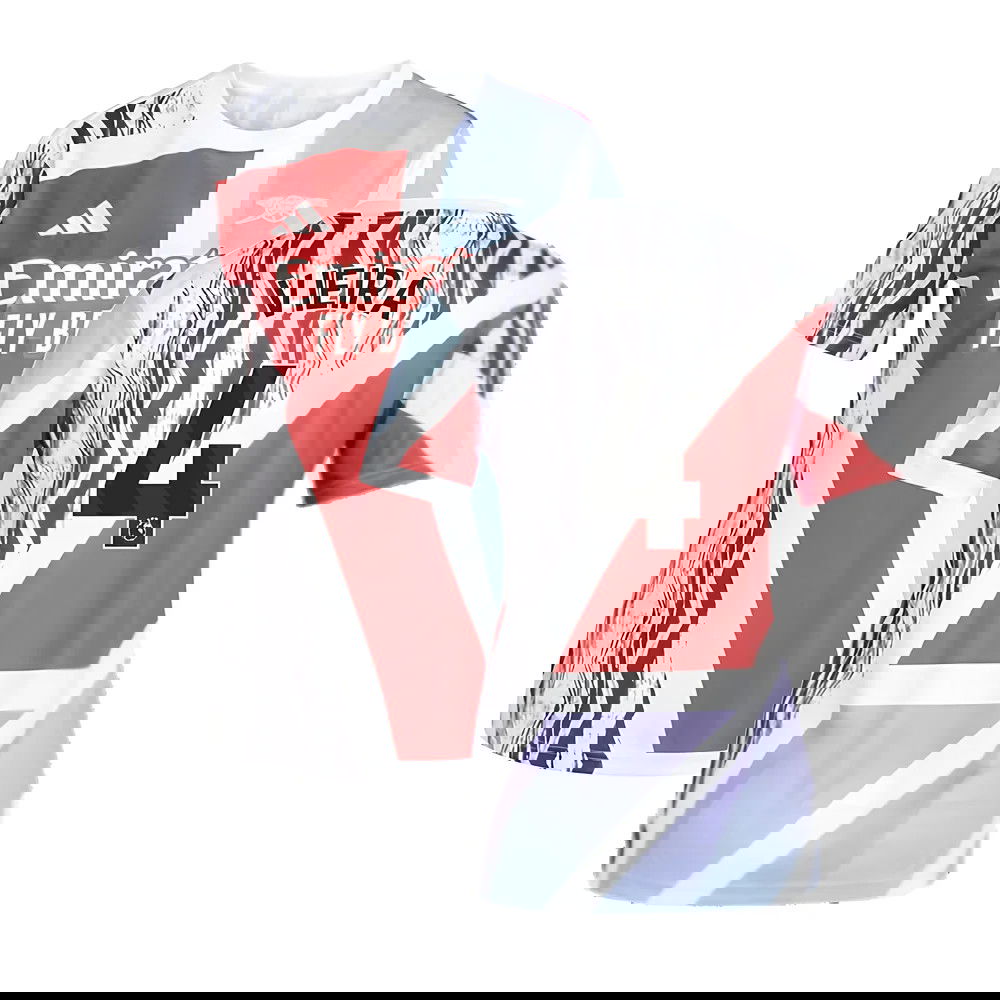 2024-2025 Arsenal Pre-Match Shirt (Scarlet) - Womens (Vieira 4)