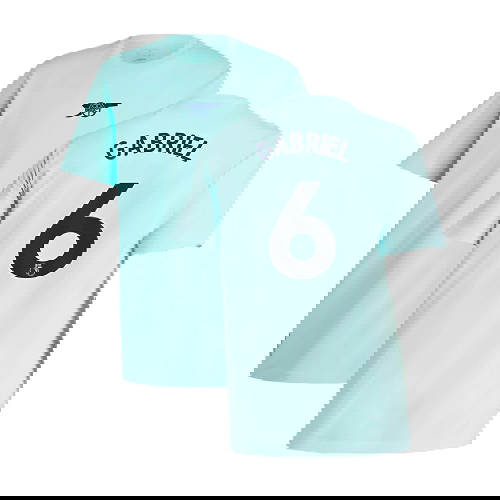 2024-2025 Arsenal Seasonal Tee (Clear Aqua) (Gabriel 6)