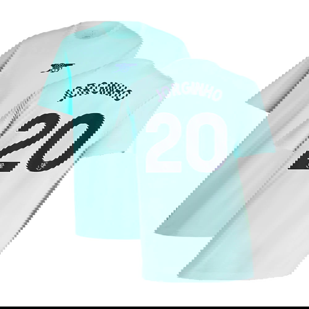 2024-2025 Arsenal Seasonal Tee (Clear Aqua) (Jorginho 20)