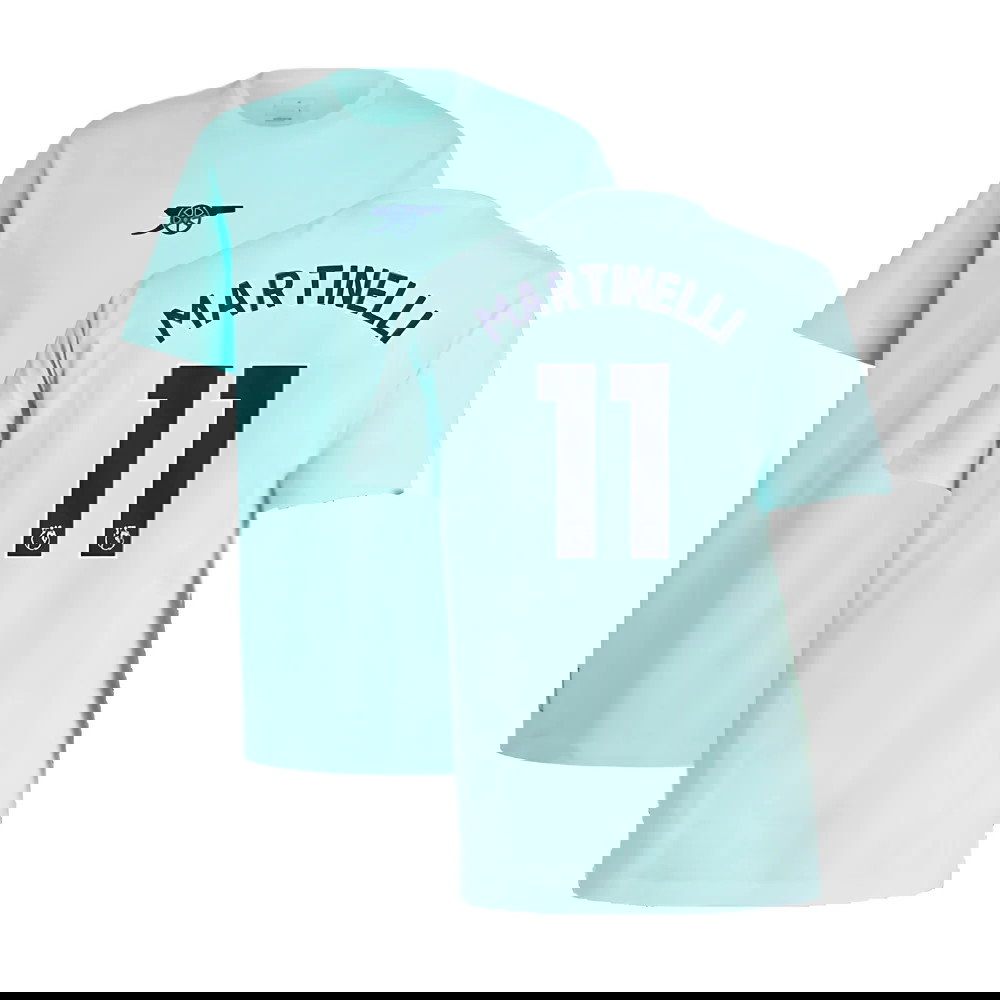 2024-2025 Arsenal Seasonal Tee (Clear Aqua) (Martinelli 11)