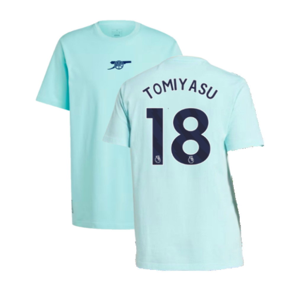 2024-2025 Arsenal Seasonal Tee (Clear Aqua) (Tomiyasu 18)