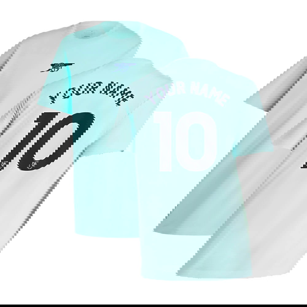 2024-2025 Arsenal Seasonal Tee (Clear Aqua) (Your Name)