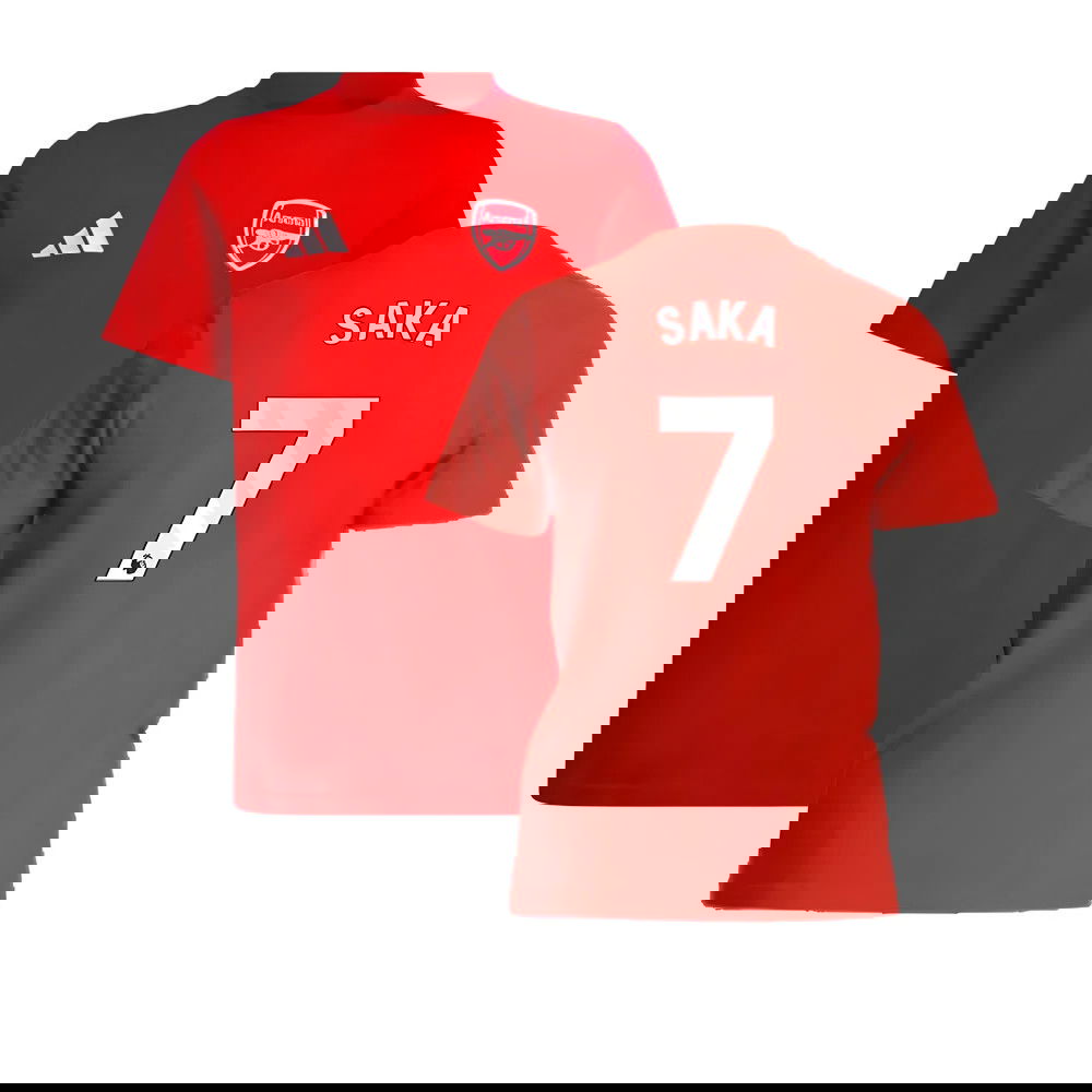 2024-2025 Arsenal Tee (Red) - Kids (Saka 7)