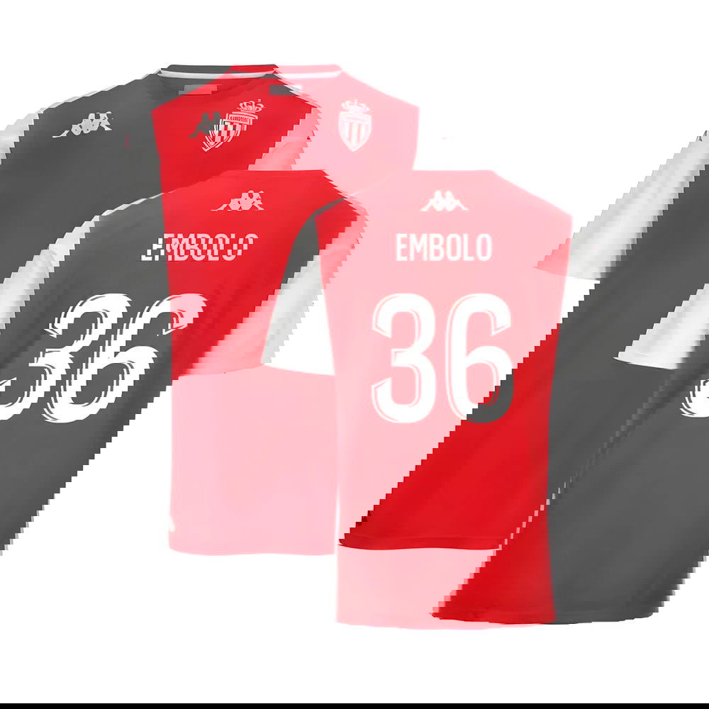 2024-2025 AS Monaco Player Training Shirt (Red) (Embolo 36)