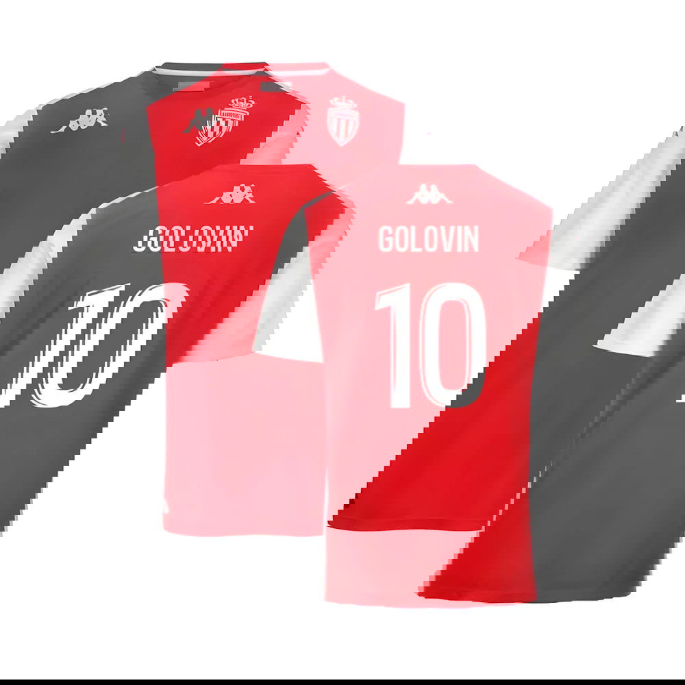 2024-2025 AS Monaco Player Training Shirt (Red) (Golovin 10)