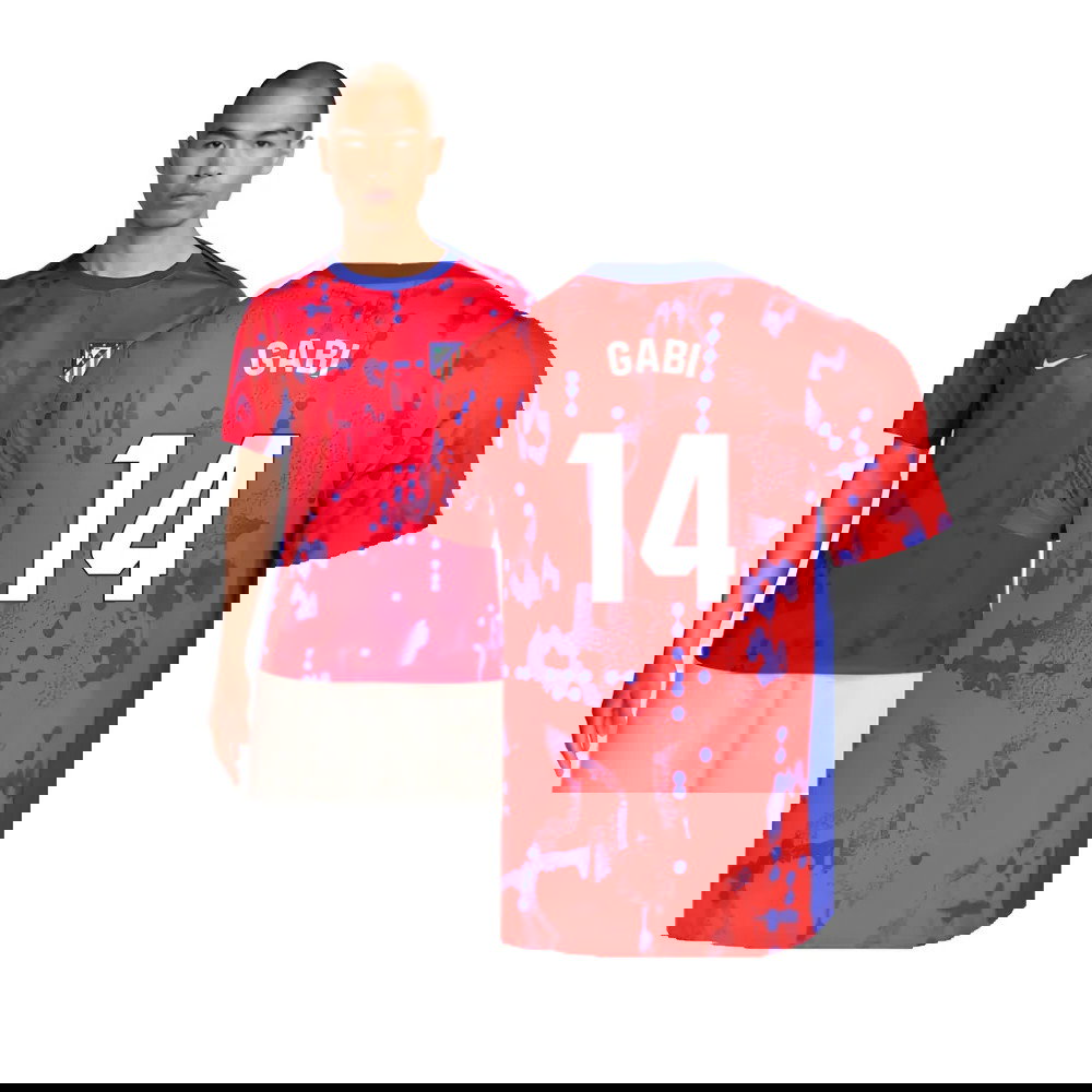 2024-2025 Atletico Madrid Dri-FIT Pre-Match Shirt (Red) (Gabi 14)