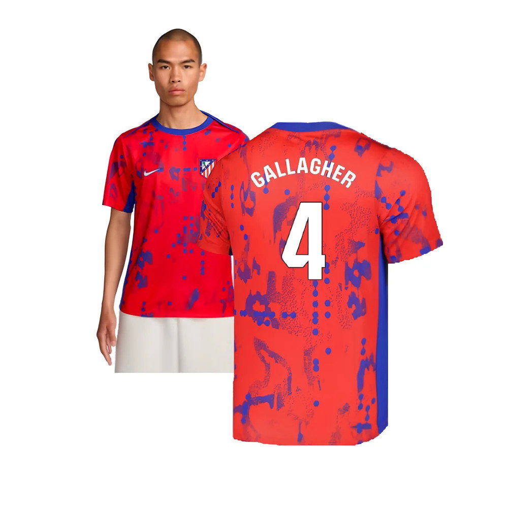 2024-2025 Atletico Madrid Dri-FIT Pre-Match Shirt (Red) (Gallagher 4)