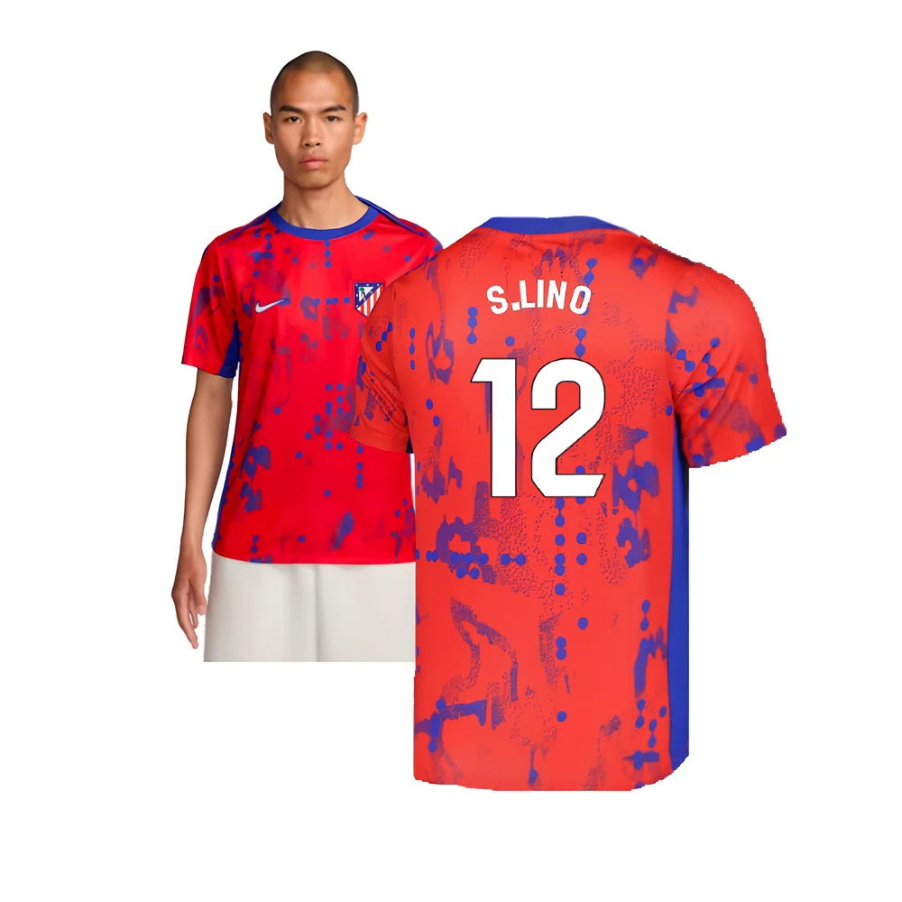 2024-2025 Atletico Madrid Dri-FIT Pre-Match Shirt (Red) (S.Lino 12)