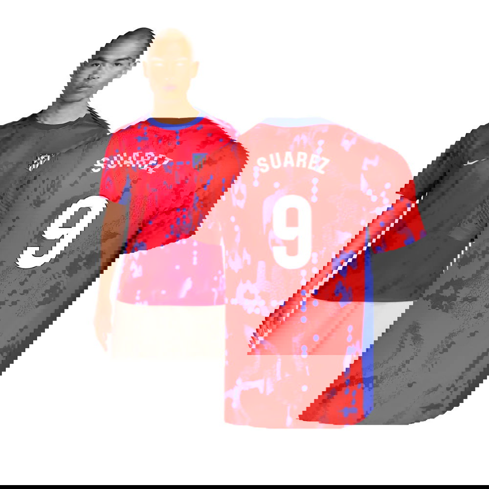 2024-2025 Atletico Madrid Dri-FIT Pre-Match Shirt (Red) (Suarez 9)