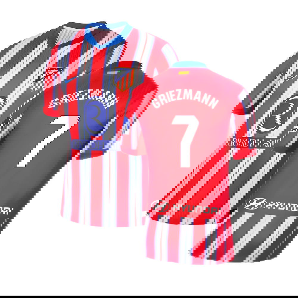 2024-2025 Atletico Madrid Home Shirt (Griezmann 7)