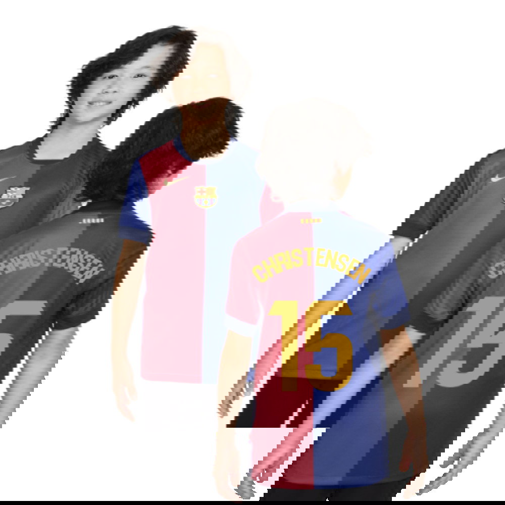 2024-2025 Barcelona Home Shirt (Sponsorless) - Kids (Christensen 15)