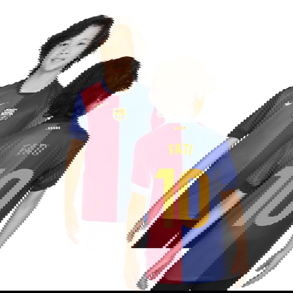 2024-2025 Barcelona Home Shirt (Sponsorless) - Kids (Fati 10)