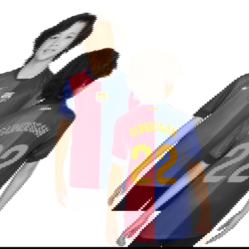 2024-2025 Barcelona Home Shirt (Sponsorless) - Kids (Gundogan 22)