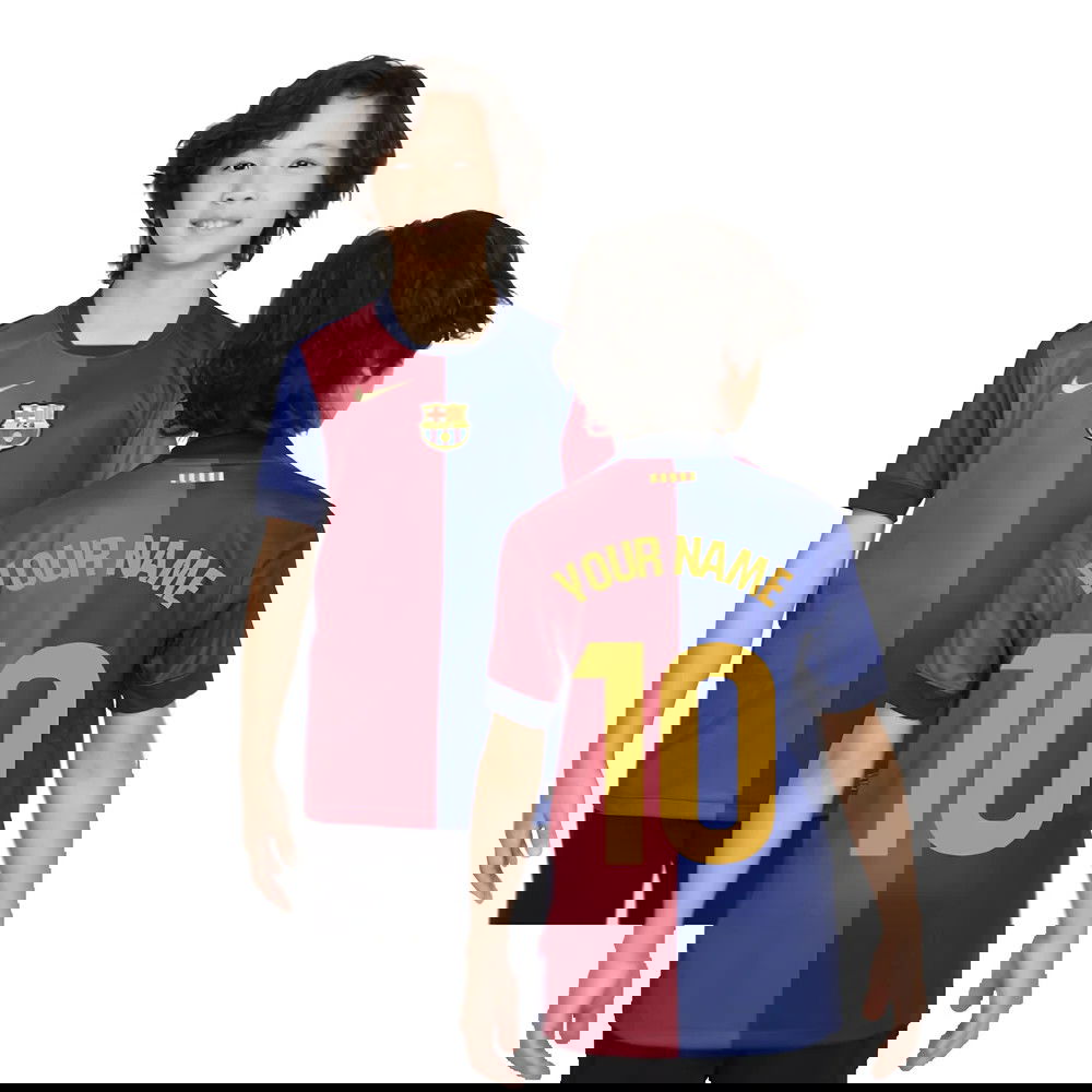 2024-2025 Barcelona Home Shirt (Sponsorless) - Kids (Your Name)