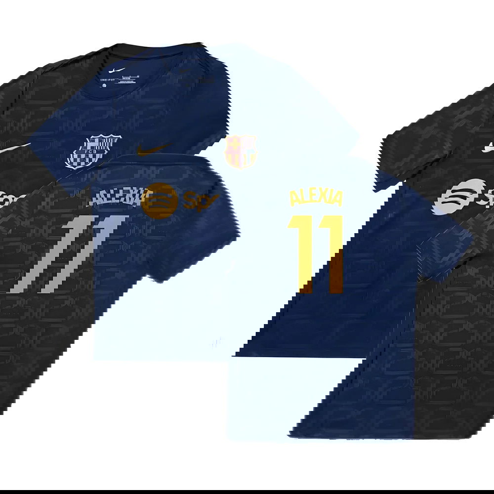 2024-2025 Barcelona Pre-Match Training Shirt (Navy) - Kids (Alexia 11)