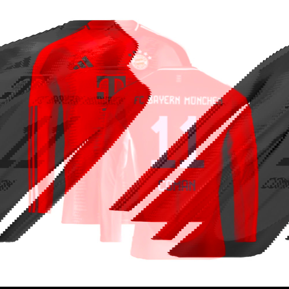 2024-2025 Bayern Munich Long Sleeve Home Shirt (Coman 11)
