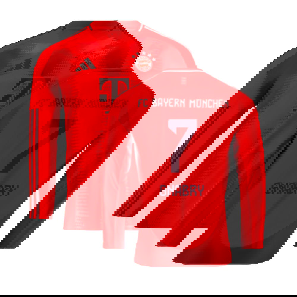 2024-2025 Bayern Munich Long Sleeve Home Shirt (Gnabry 7)