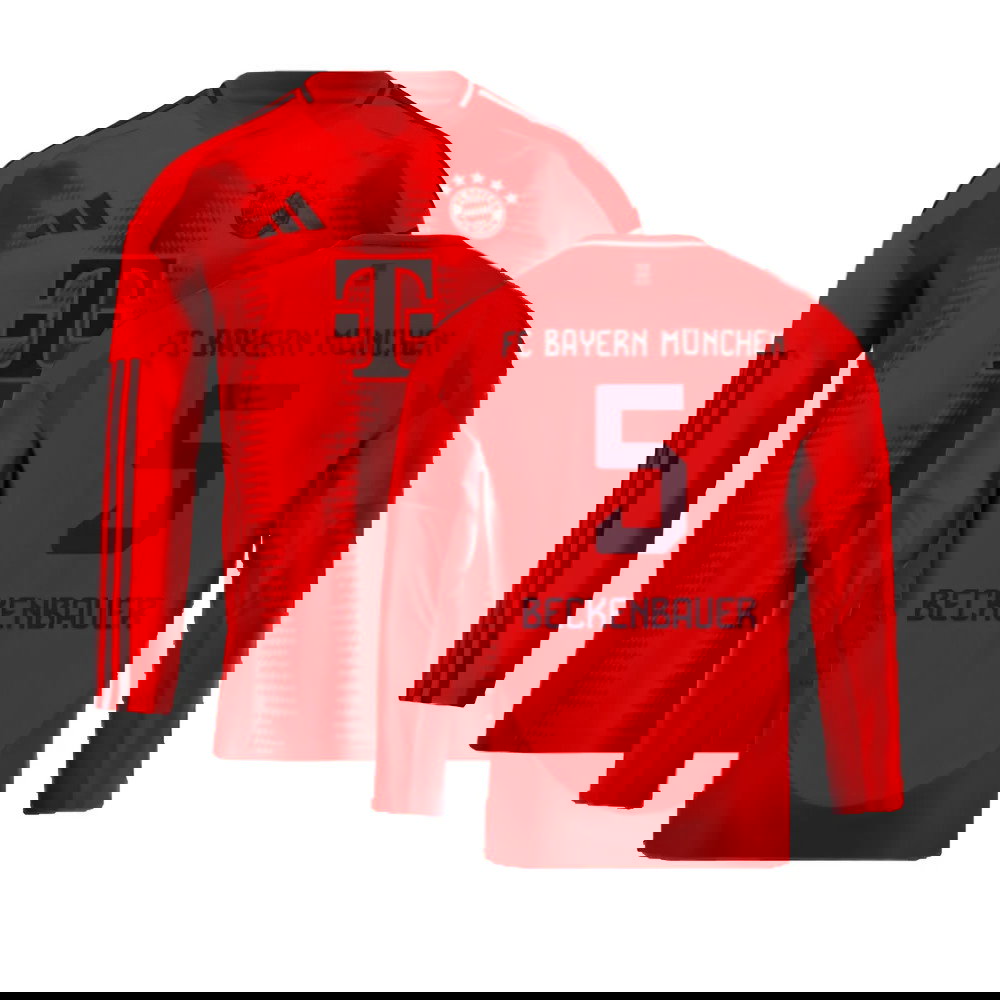 2024-2025 Bayern Munich Long Sleeve Home Shirt (Kids) (Beckenbauer 5)