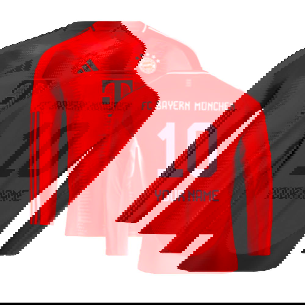 2024-2025 Bayern Munich Long Sleeve Home Shirt (Your Name)