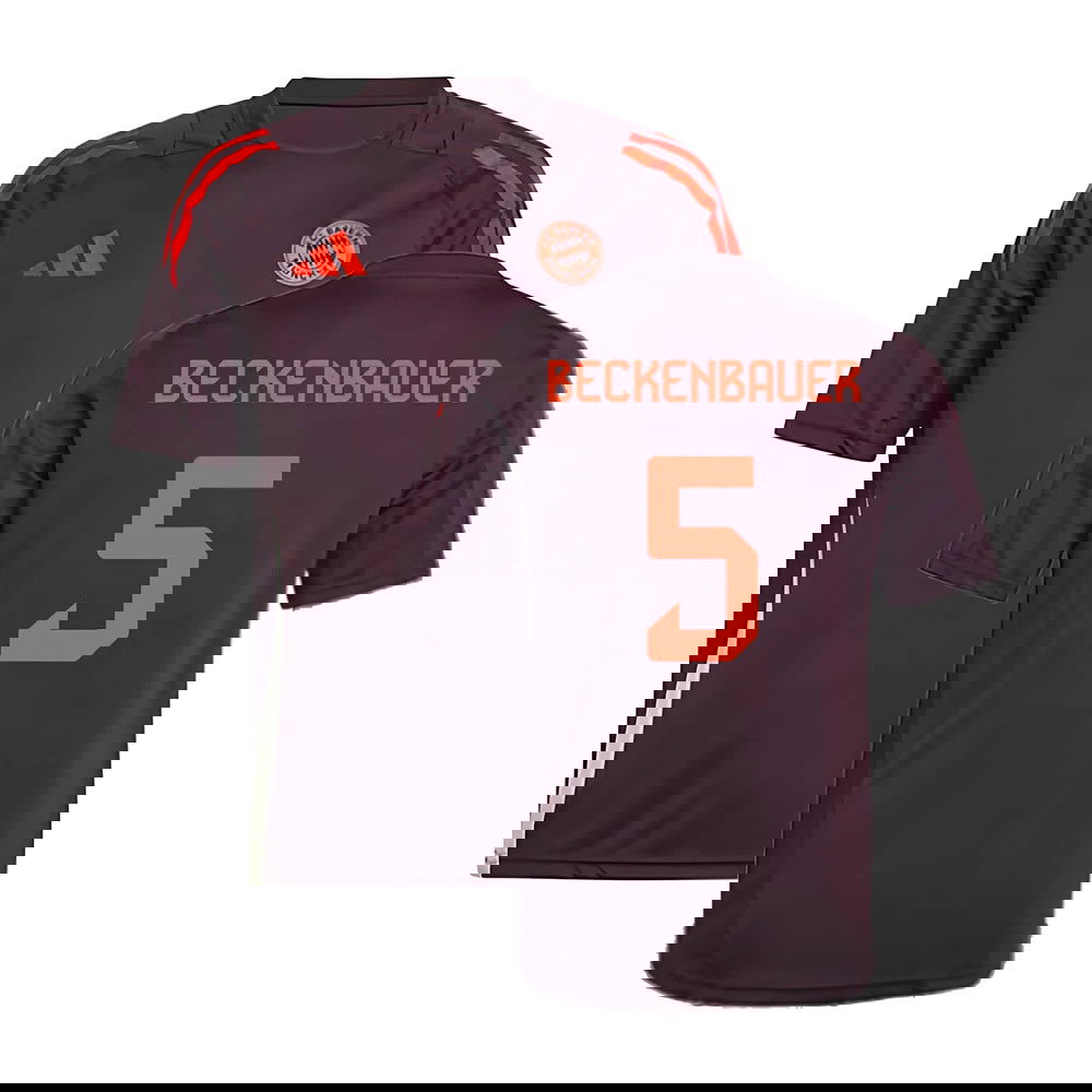 2024-2025 Bayern Munich Training Shirt (Shadow Maroon) - Kids (Beckenbauer 5)
