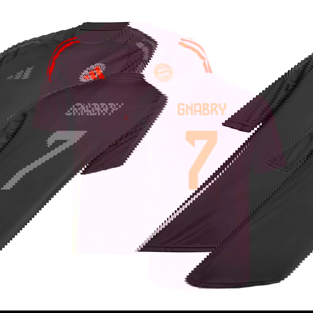 2024-2025 Bayern Munich Training Shirt (Shadow Maroon) - Kids (Gnabry 7)