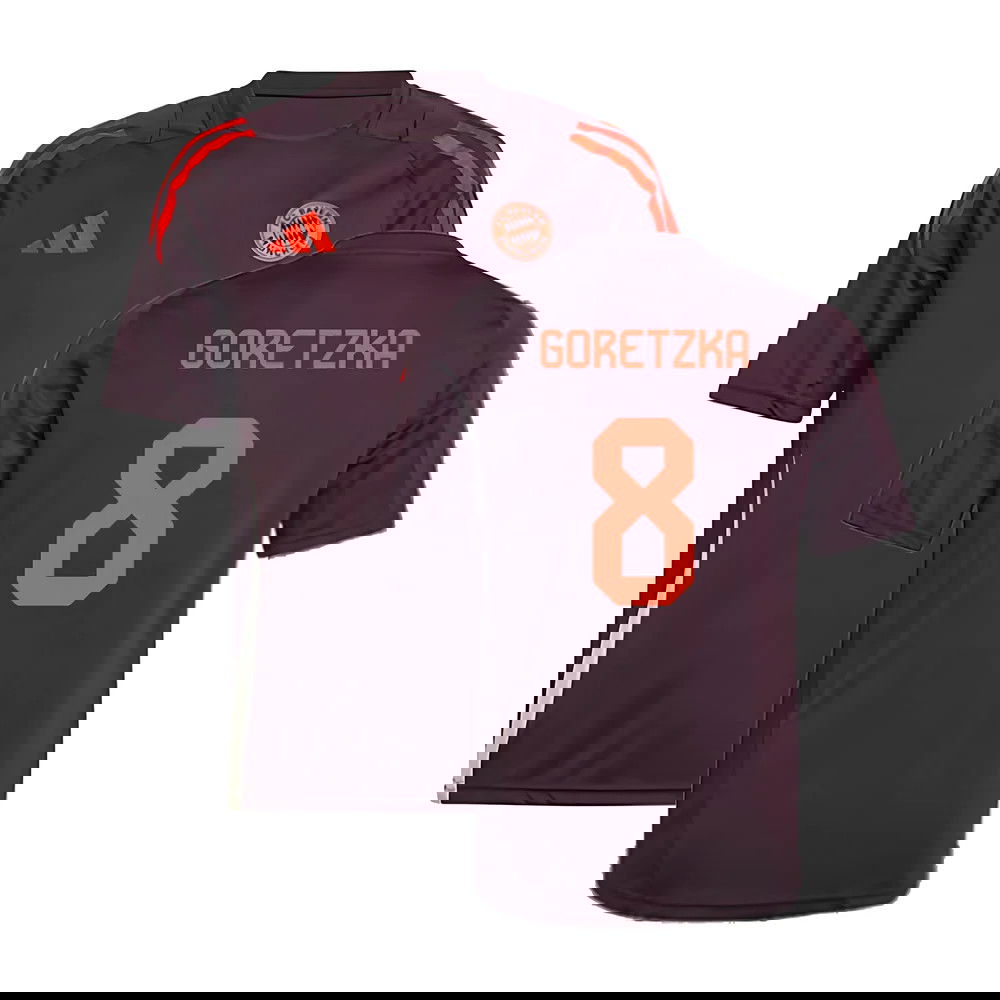 2024-2025 Bayern Munich Training Shirt (Shadow Maroon) - Kids (Goretzka 8)