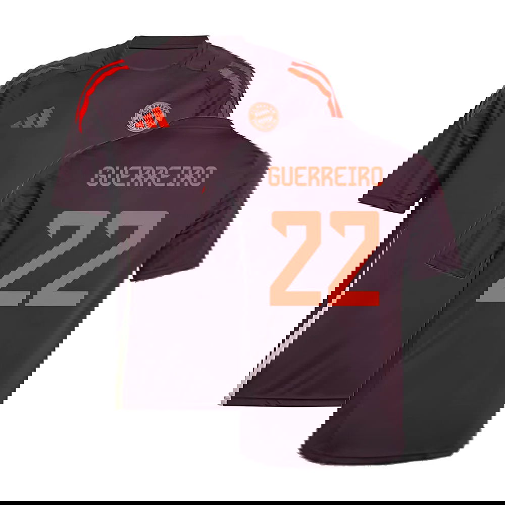 2024-2025 Bayern Munich Training Shirt (Shadow Maroon) - Kids (Guerreiro 22)