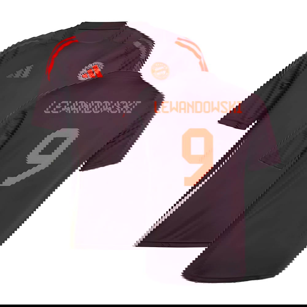 2024-2025 Bayern Munich Training Shirt (Shadow Maroon) - Kids (Lewandowski 9)