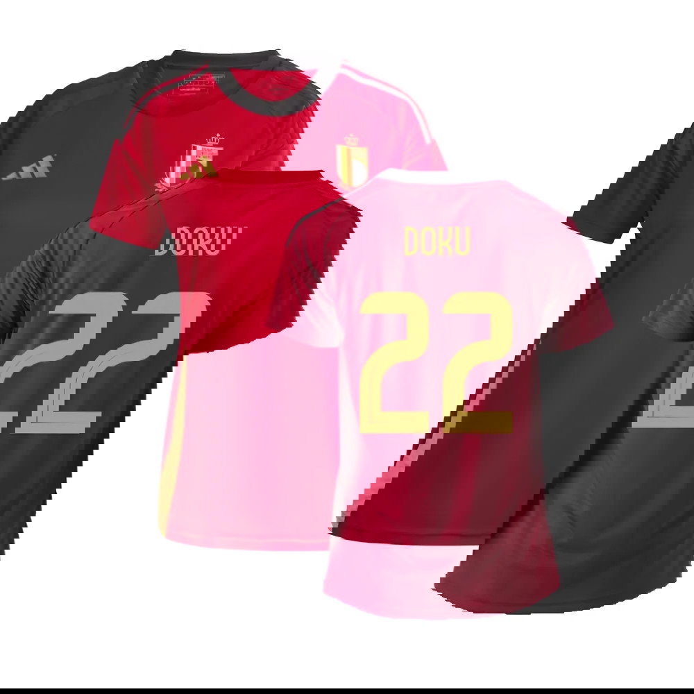 2024-2025 Belgium Home Fan Shirt (Ladies) (Doku 22)