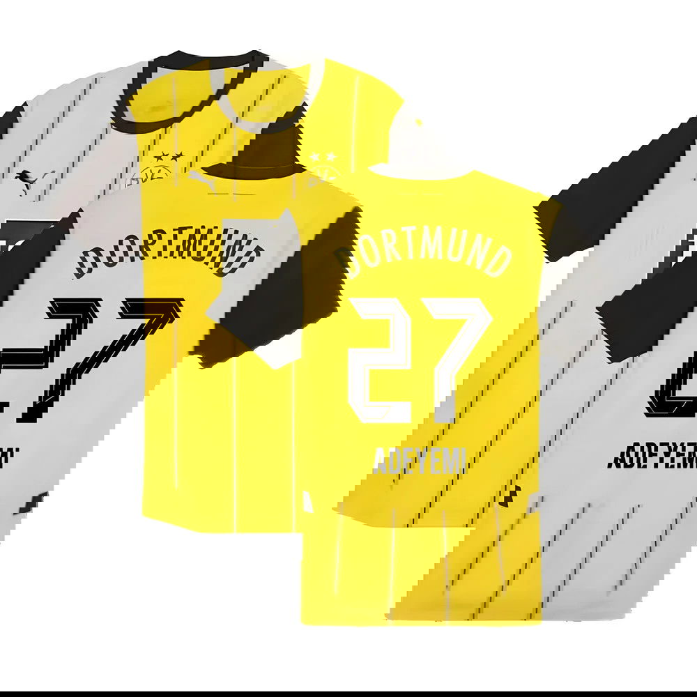 2024-2025 Borussia Dortmund Authentic Home Shirt (Adeyemi 27)