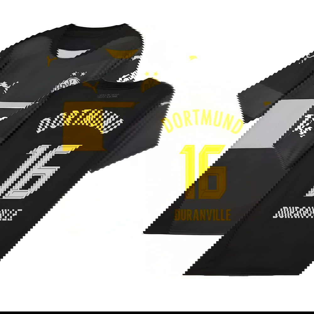2024-2025 Borussia Dortmund Away Shirt (Kids) (Duranville 16)