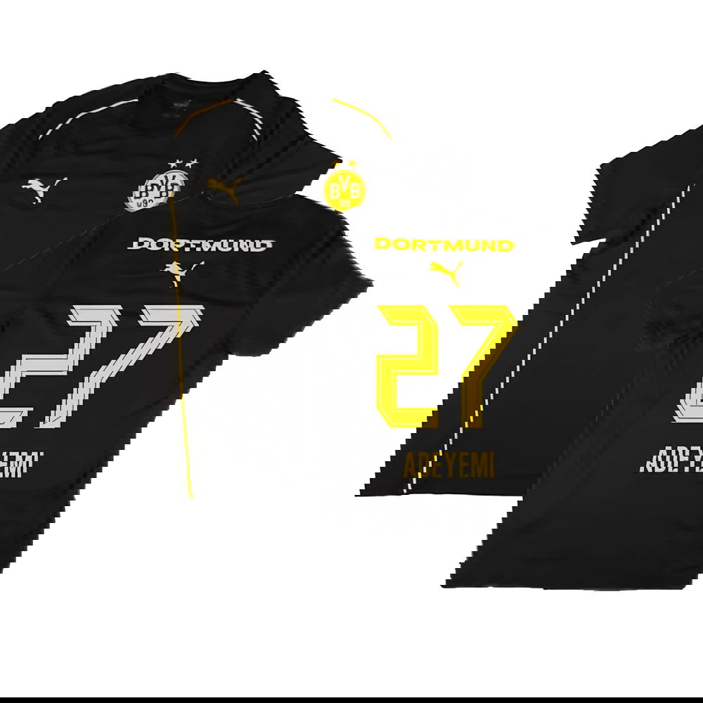 2024-2025 Borussia Dortmund Casuals Tee (Black) (Adeyemi 27)